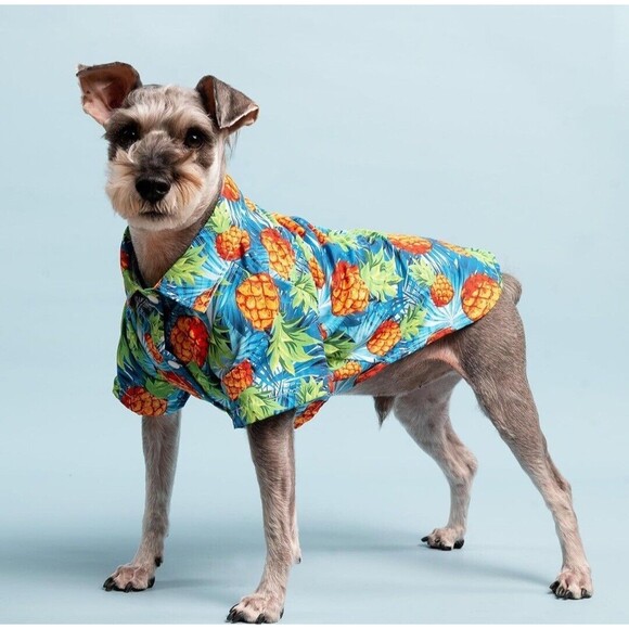 Pupteck Hawaiian Dog Shirt Puppy Polo Shirt Pineapple Costume for Pets - Medium - Picture 3 of 8